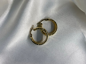 Small Textured Hoops
